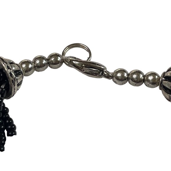 Seed Beaded Bracelet Black Red 8 Layers Lobster Clasp u - Picture 3 of 3